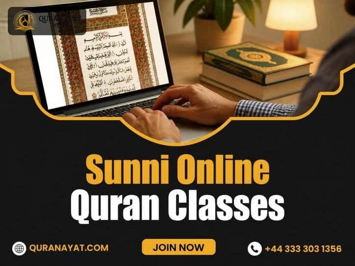 Student reading the Quran on a laptop in an online class